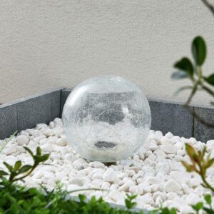 Lindby Feodoria LED-jordspyd med solcelle Ø 15cm