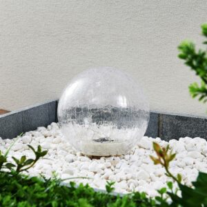 Lindby Feodoria LED-jordspyd med solcelle Ø 19,5cm