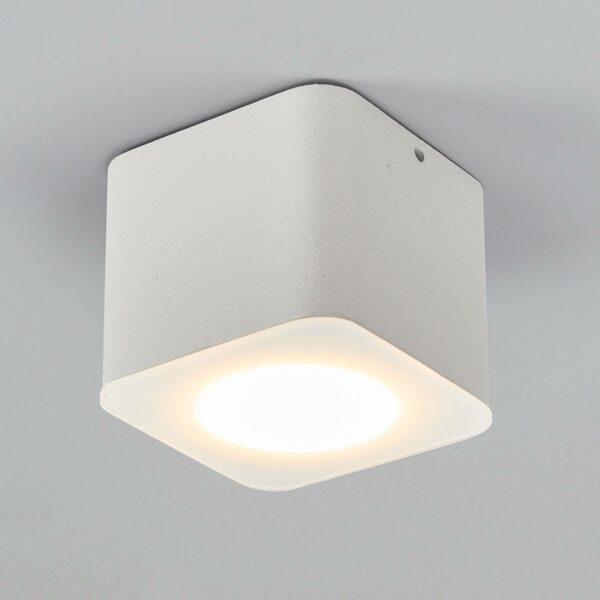 Helestra Oso LED-loftspot, kantet, hvid mat