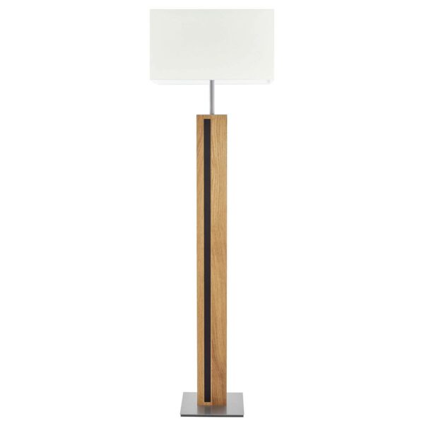 HerzBlut Maive gulvlampe, olieret eg, hvid