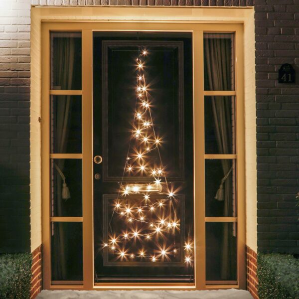 Dør-juletræ-silhuet Fairybell - 60 LED