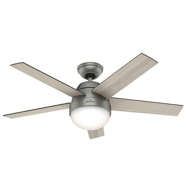 Hunter Stile ventilator med lys grå/valnød