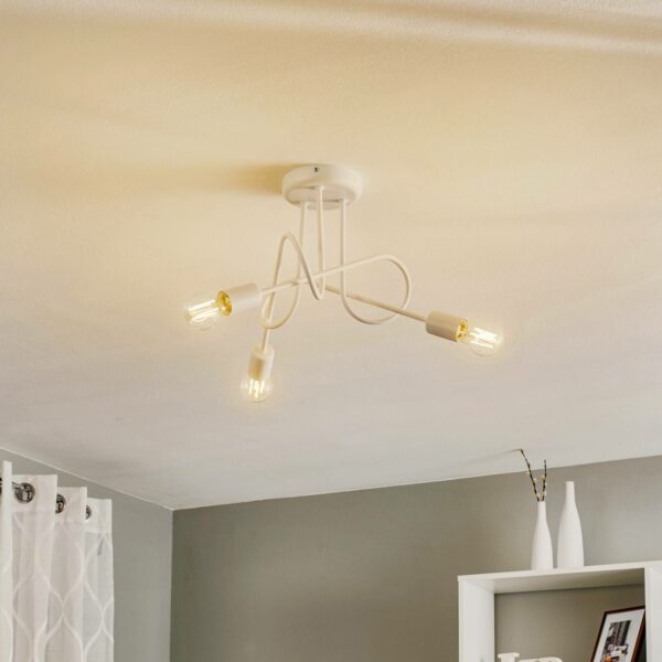 Oxford loftlampe, 3 lyskilder, i hvid