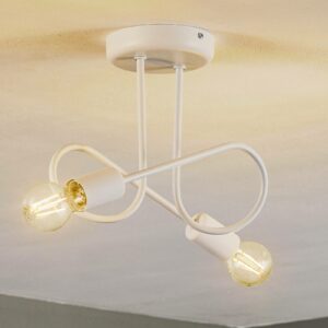 Oxford loftlampe, 2 lyskilder, hvid