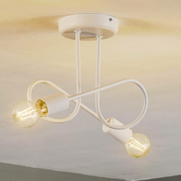 Oxford loftlampe, 2 lyskilder, hvid