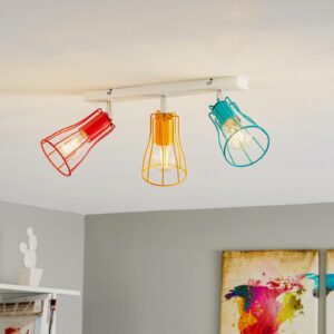 Oxford loftlampe, 3 lyskilder, lang, kulørt