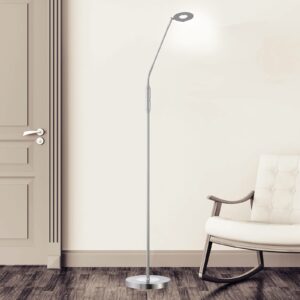 Dent LED-gulvlampe, CCT, 1 lyskilde, nikkel