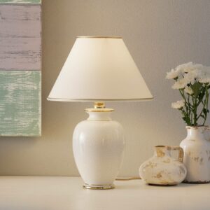 KOLARZ Giardino Craclee bordlampe, creme, 30 cm
