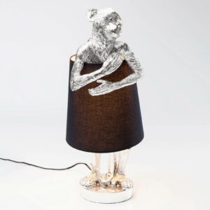 KARE Animal Monkey bordlampe sølv/sort
