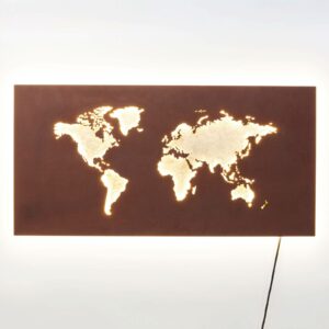 KARE Map LED-væglampe med kabel og stik