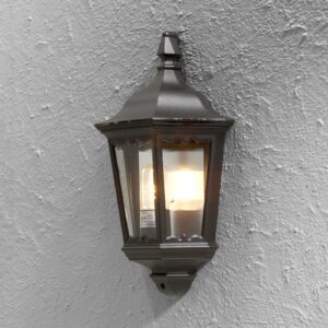 Firenze udendørs væglampe, halvcirkel, sort