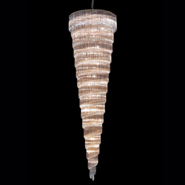 CRISTALLI 300 cm høj pendellampe, klart glas