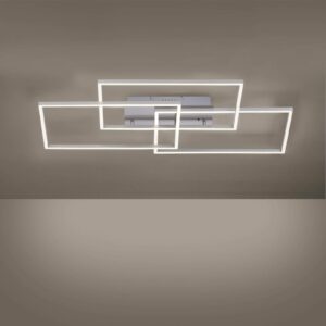 Iven LED-loftlampe, stål, 3 lyskilder, rektangulær