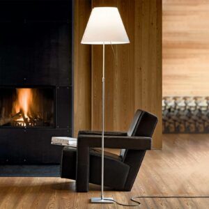 Luceplan Costanza gulvlampe, dæmper, alu/hvid