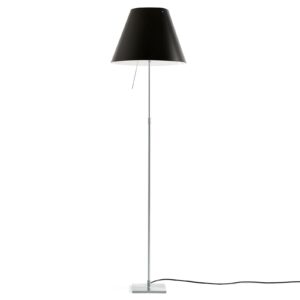 Luceplan Costanza gulvlampe D13t, alu/sort