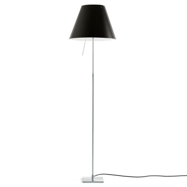 Luceplan Costanza gulvlampe D13t, alu/sort