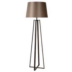 Rustbrun gulvlampe Coffee Lamp med stofskærm