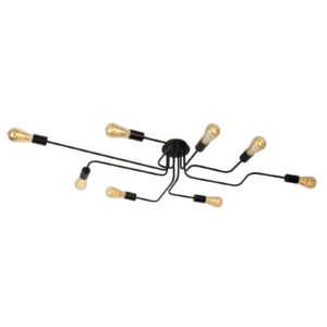 Lester loftlampe med 8 lyskilder, sort