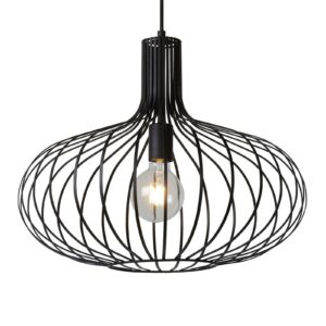 Gitter-pendellampe Manuela i sort, 50 cm