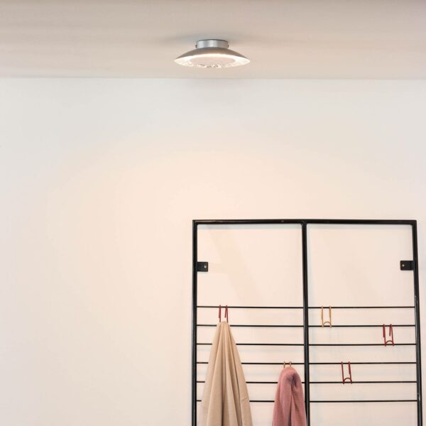 Foskal LED-loftlampe sølv, Ø 21,5 cm