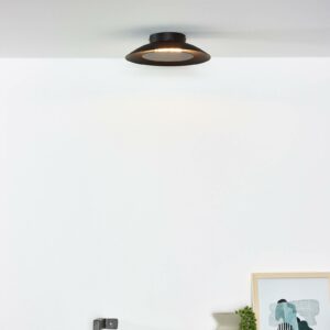 Foskal sort LED-loftlampe, Ø 21,5 cm