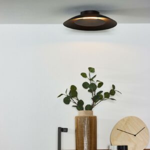 Foskal sort LED-loftlampe, Ø 34,5 cm