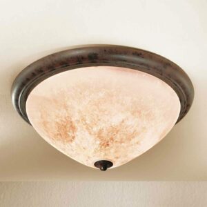 Samuele rund, landlig loftlampe, creme