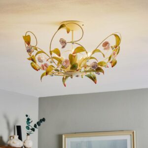 Rose loftlampe som lysekrone, 5 lyskilder