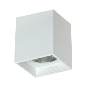 Downlight square loftlampe, hvid, bredde 9,2 cm