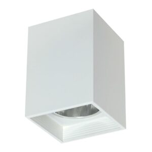 Downlight square loftlampe, hvid, bredde 11,5 cm