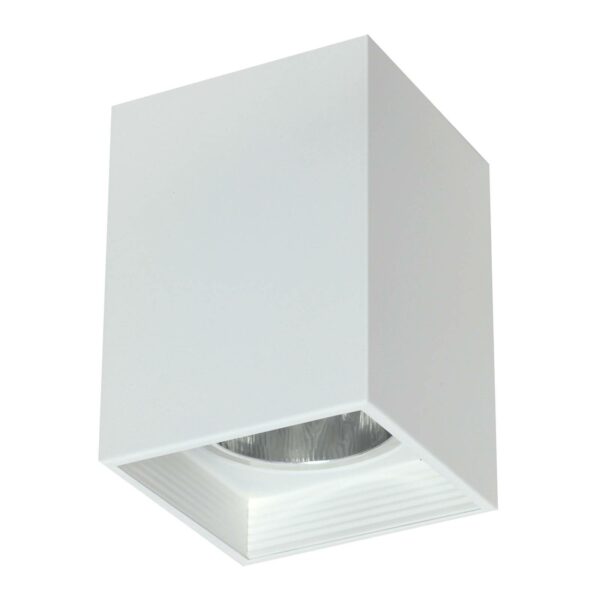 Downlight square loftlampe, hvid, bredde 11,5 cm