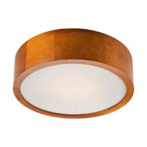 Kerio loftlampe, Ø 27 cm, rustikt fyrretræ