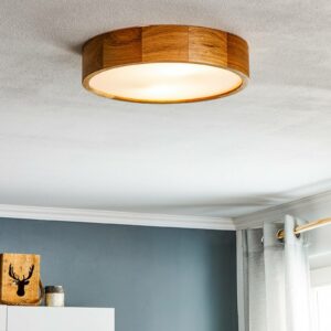 Kerio loftlampe, Ø 37 cm, mørk eg