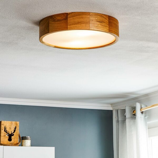Kerio loftlampe, Ø 37 cm, mørk eg