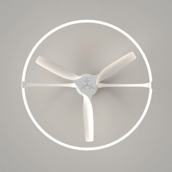 Nepal LED-loftventilator, app, hvid