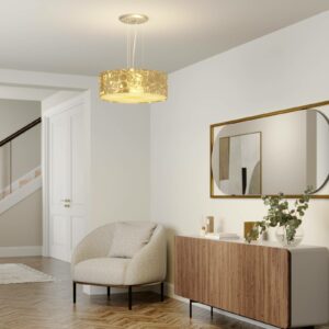 Forgyldt pendellampe Aura - made in Germany