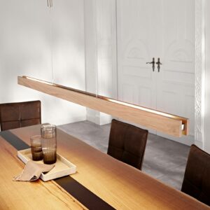Rothfels Alin LED-hængelampe, natur eg, 138 cm