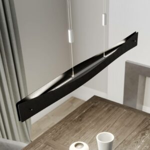 Lucande Lian LED-hængelampe, sort, alu