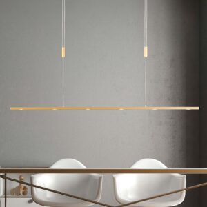 Rothfels Tolu LED-pendellampe, messing, 119 cm