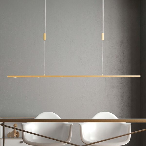 Rothfels Tolu LED-pendellampe, messing, 119 cm