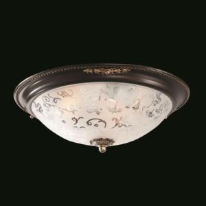 Skøn glas-loftlampe Diametrik - mørk bronze