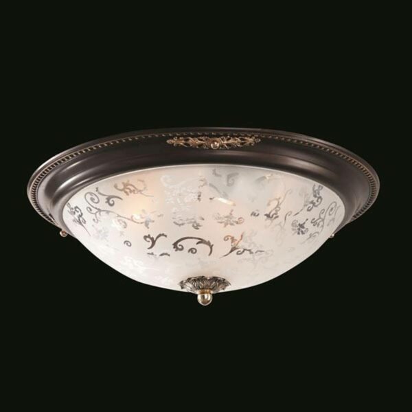 Skøn glas-loftlampe Diametrik - mørk bronze
