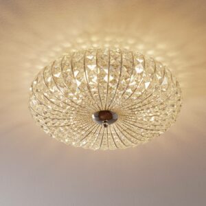 Broche loftlampe med krystaller, Ø 49 cm