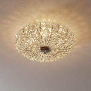 Broche loftlampe med krystaller, Ø 40 cm