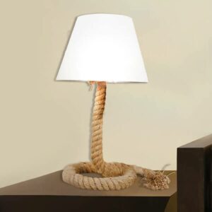 Rope - tekstilbordlampe med rebfod