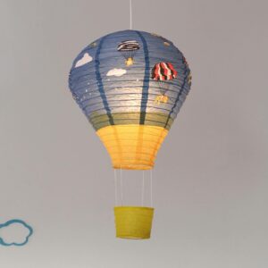 Ballon hængelampe af rispapir