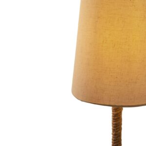 Rope gulvlampe, stofskærm, Ø 27cm, højde 150 cm