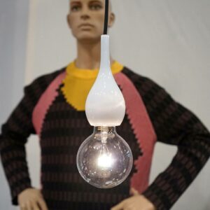 next Blubb mini - pendellampe opal/rød ledning
