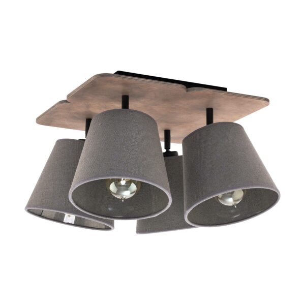 Awinion loftlampe, 4 lyskilder, brun