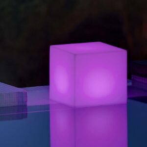 Newgarden Cuby solcellelampe, kube, højde 32 cm